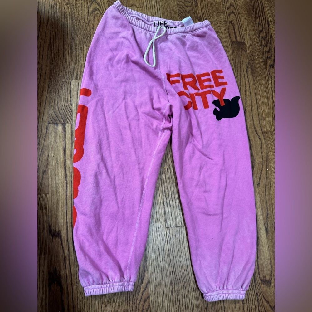 Free City SuperVintage Sweatpants Pink FreeCity Sweats - sz XS